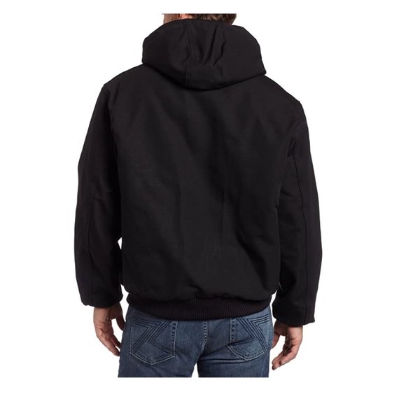 NWT Carhartt Mens Flannel Lined Duck Active Jacket J140 Black Size XL $200 Y58 - Picture 2 of 3